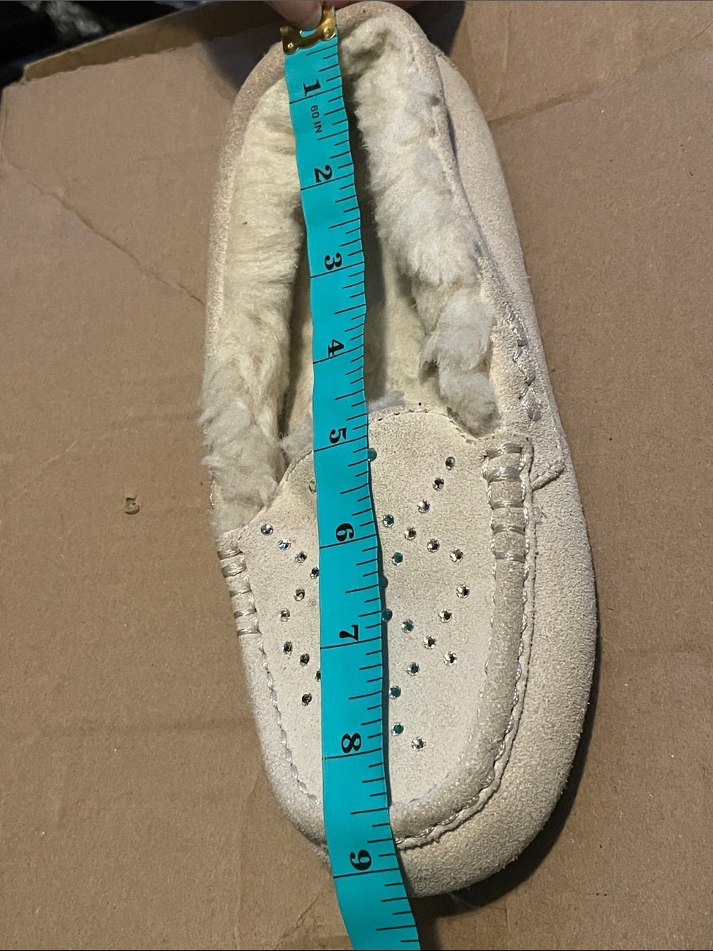 UGG Kids Tan Slippers with Sparkle Accents - Picture 16 of 16